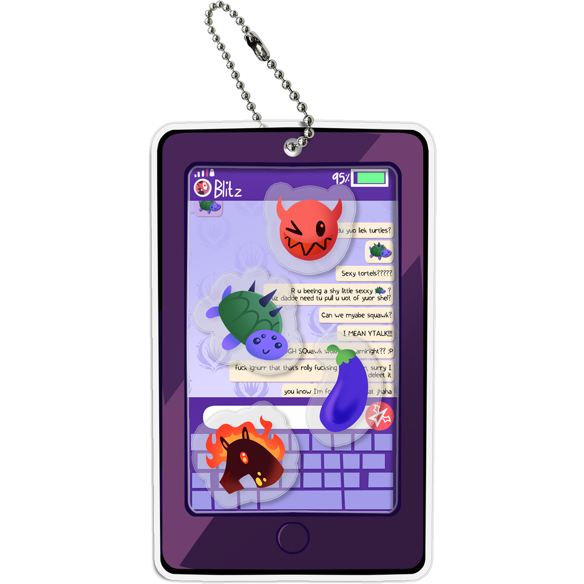 Blitz's Phone - Shaker Keychain *LIMITED STOCK*