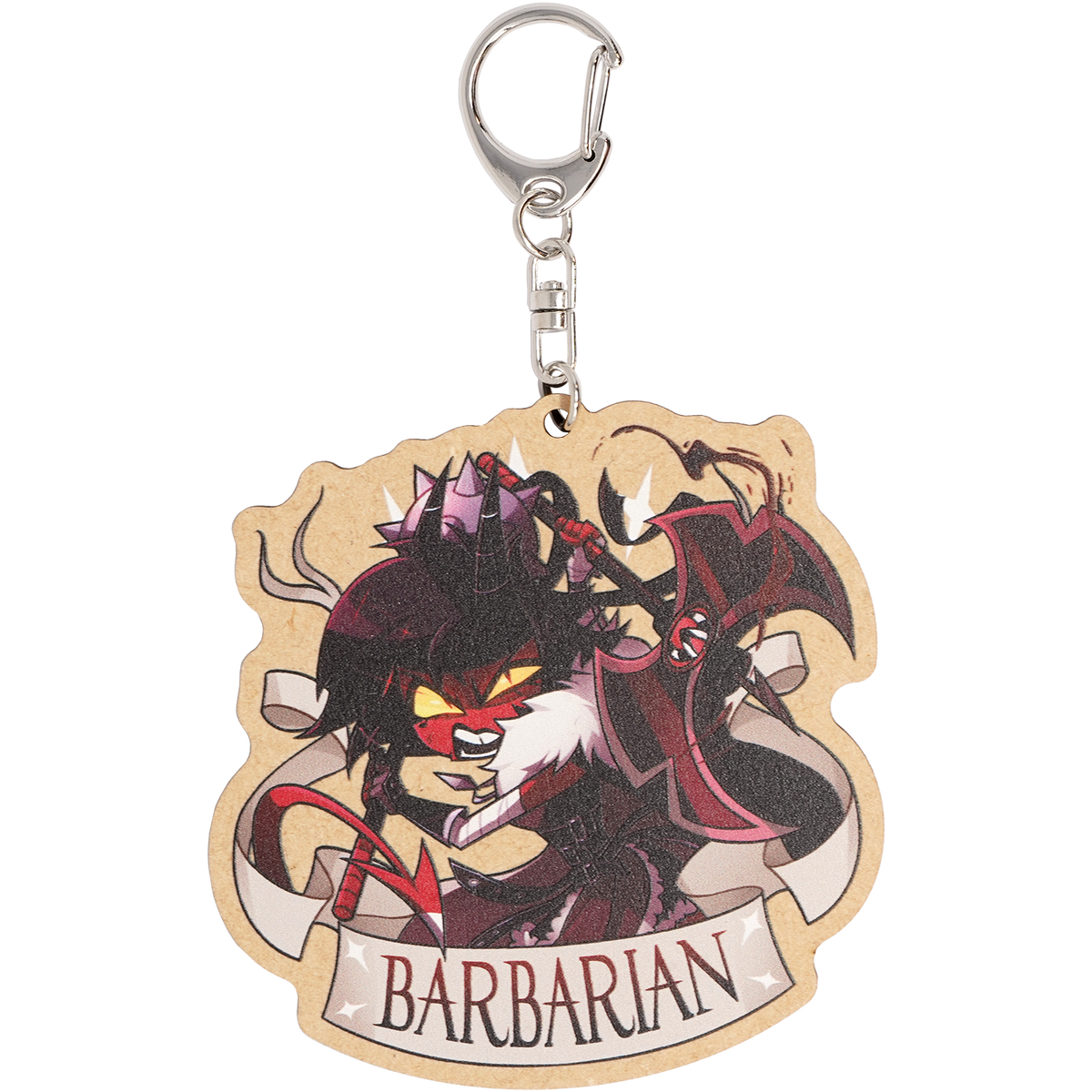 Barbarian Millie - Wooden Keychain *LIMITED STOCK*
