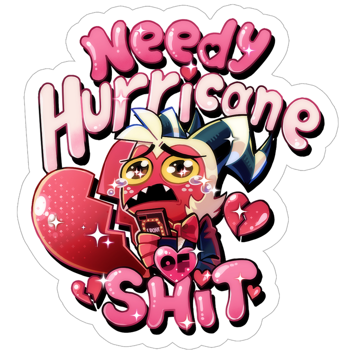 Needy Hurricane Sticker *LIMITED STOCK*